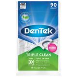 DenTek Тройное очищение Флосс-зубочистки, 90 шт. in «Denta.UA»