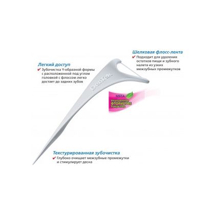 DenTek Комфортное очищение Задние зубы Флосс-зубочистки, 75 шт. in «Denta.UA»