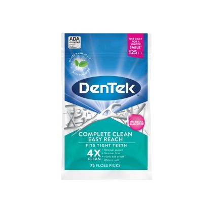 DenTek Комплексное очищение Задние зубы Флосс-зубочистки, 125 шт.