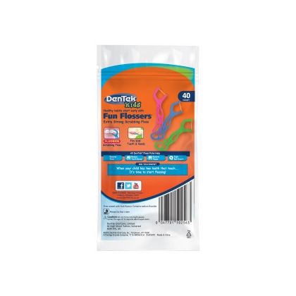 DenTek Детские флоссы с держателями, дикий фрукт, 40 шт. у Стоматології «Дента.UA»