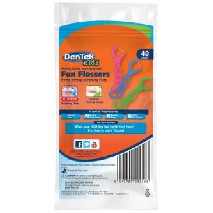 DenTek Детские флоссы с держателями, дикий фрукт, 40 шт. in «Denta.UA»