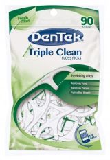 Флосс-зубочистки тройное очищение DenTek, 90 шт. in «Denta.UA»