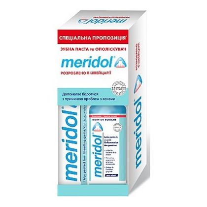 Набор MERIDOL (Зубная паста 75 мл+ополаскиватель 100 мл)