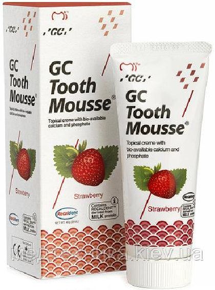 Тус Мусс Клубника (TOOTH MOUSSE) гель для реминерализации и укрепления зубов GC, 1 тюбик 35 мл в Стоматологии «Дента.UA»