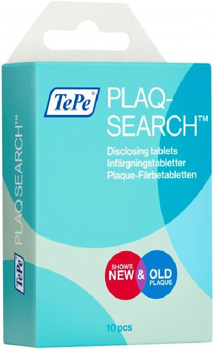 Таблетки для идентификации зубного налета TePe PlaqSearch 10 шт